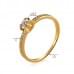 Золотое кольцо с бриллиантом КВ1104.00100н от «Империя Золота». Фото 0