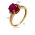 Золотое кольцо с рубиновым корундом КВ1114.10603н от «Империя Золота». Фото 0