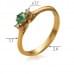 Золотое кольцо с изумрудом и бриллиантами КВ1241.00207н от «Империя Золота». Фото 1