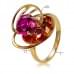 Золотое кольцо с рубиновым корундом КВ1355.10603н от «Империя Золота». Фото 0
