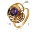 Золотое кольцо с нано аметистом КВ1355.16009н от «Империя Золота». Фото 0