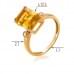 Золотое кольцо с цитрином КВ1363.10408н от «Империя Золота». Фото 0