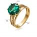 Золотое кольцо с нано кварц green КВ364(2).16307н от «Империя Золота». Фото 1
