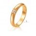 Золотое обручальное кольцо с бриллиантом ОК274.00100н от «Империя Золота». Фото 0