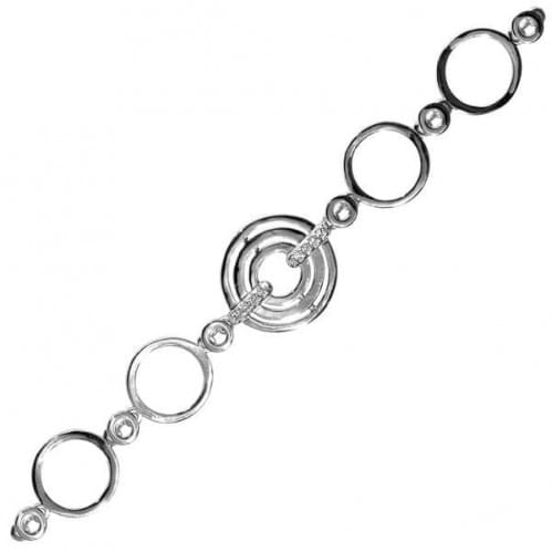 Срібний браслет з цирконієм БС266с