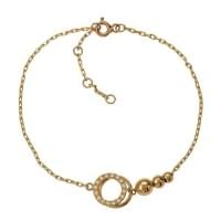 Золотой браслет с цирконием