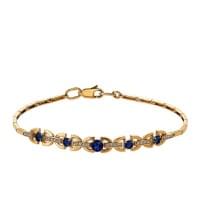 Золотий браслет з нано сапфіром Золотий браслет з нано сапфіром