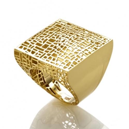 Каблучка з лимонного золота (Астарта - Collection Astarta) КБ955Лк