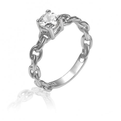 Серебряное кольцо с цирконием КВ1022с
