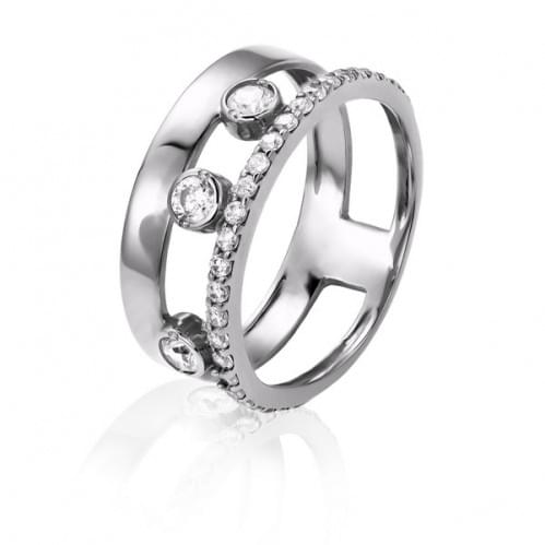 Серебряное кольцо с цирконием КВ1044с