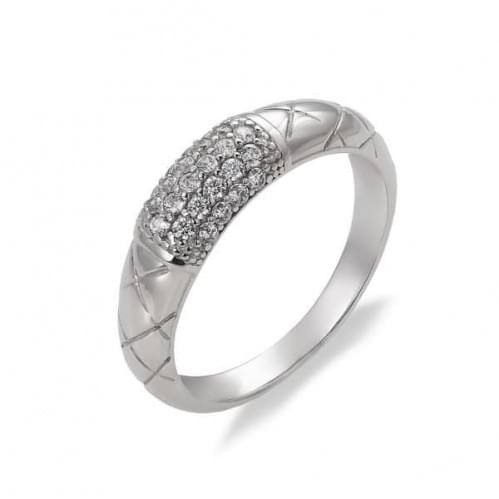 Серебряное кольцо с цирконием КВ1048с
