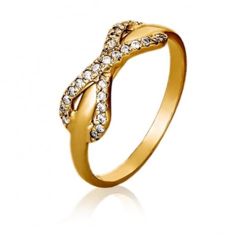 Золотое кольцо с цирконием КВ1076и
