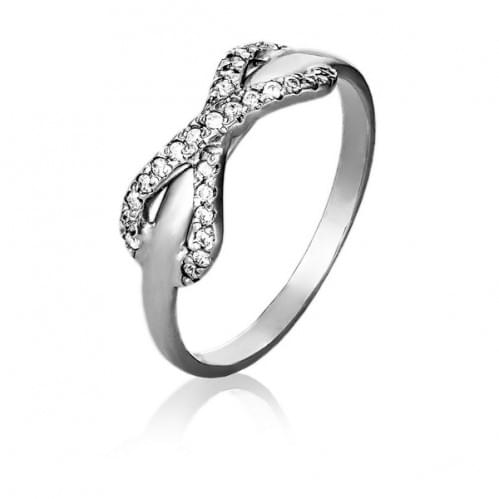 Серебряное кольцо с цирконием КВ1076с