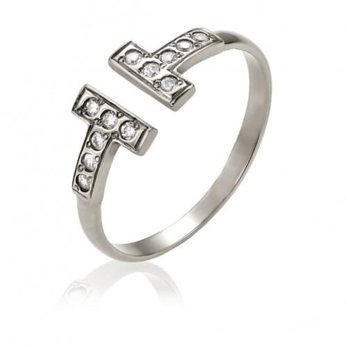 Серебряное кольцо с цирконием КВ1078с