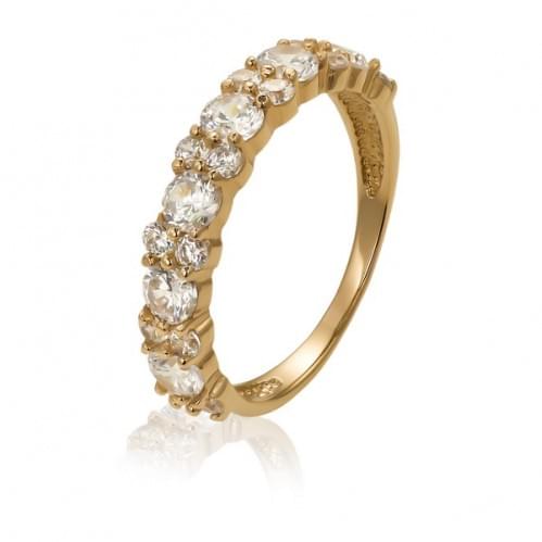 Золотое кольцо с цирконием КВ1079и