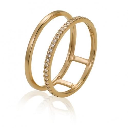 Золотое кольцо с цирконием КВ1083(2)ви