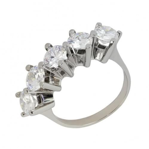 Серебряное кольцо с цирконием КВ1091с