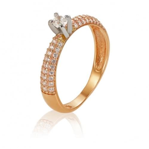 Золотое кольцо с цирконием КВ1093(1)ви