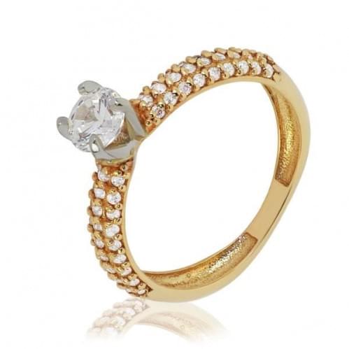 Золотое кольцо с цирконием КВ1093(3)и
