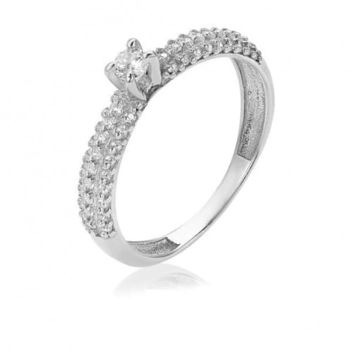 Серебряное кольцо с цирконием КВ1093с