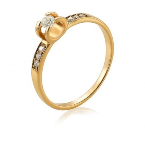 Золотое кольцо с бриллиантом КВ1105.00100н