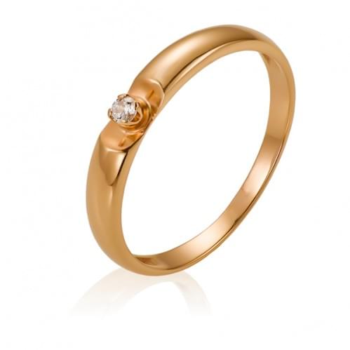 Золотое кольцо с бриллиантом КВ1108.00100н