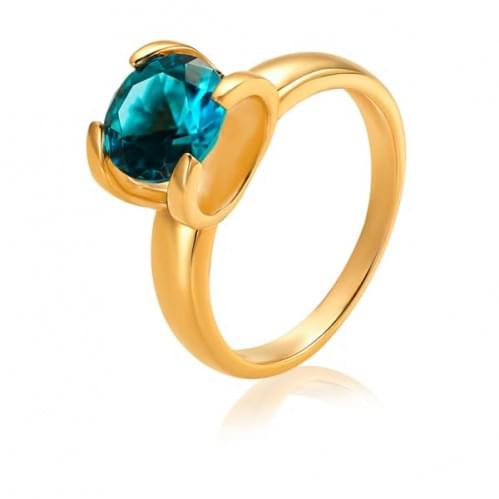 Золотое кольцо с нано топазом london КВ1113.17301н