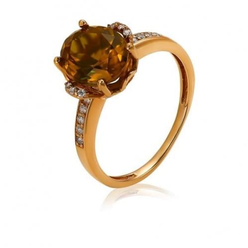 Золотое кольцо с нано султанитом КВ1114.16715н