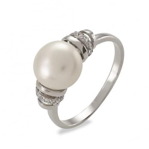 Серебряное кольцо с жемчугом КВ1117с