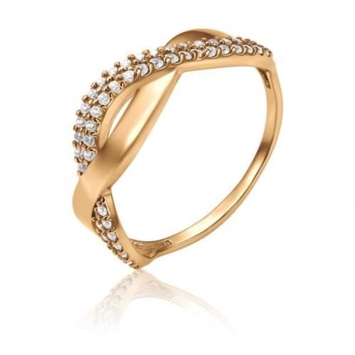 Золотое кольцо с цирконием КВ1120и