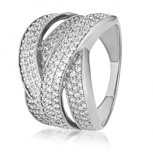 Серебряное кольцо с цирконием КВ1123с