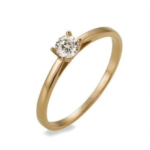 Золотое кольцо с цирконием КВ1126и