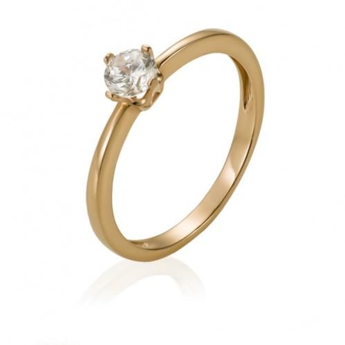Золотое кольцо с бриллиантом КВ1131.00100н
