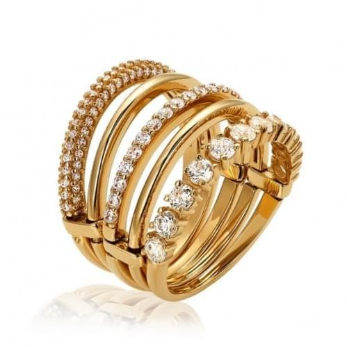 Золотое кольцо с цирконием КВ1142(2)и