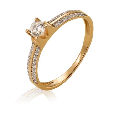 Золотое кольцо с цирконием КВ1148и