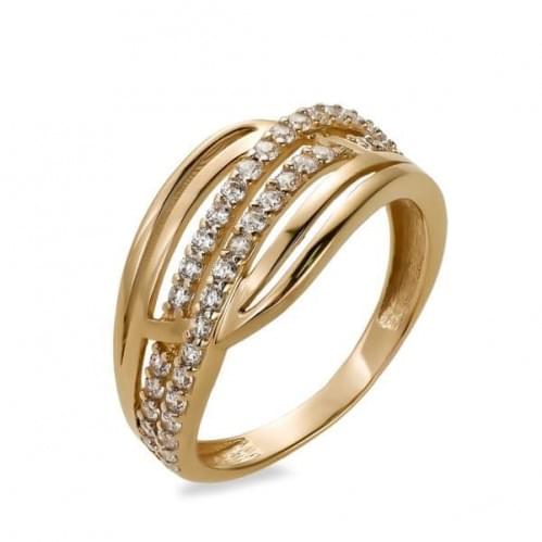 Золотое кольцо с цирконием КВ1150и
