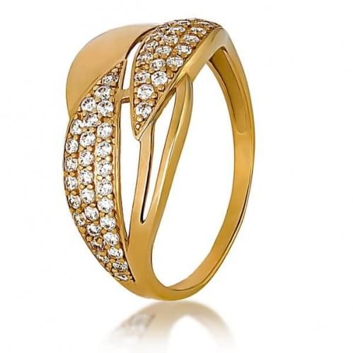 Золотое кольцо с цирконием КВ1151и