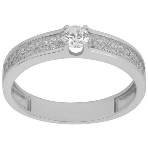 Серебряное кольцо с цирконием КВ115с