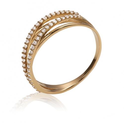 Золотое кольцо с цирконием КВ1168и