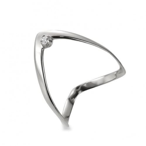 Серебряное кольцо с цирконием КВ116с