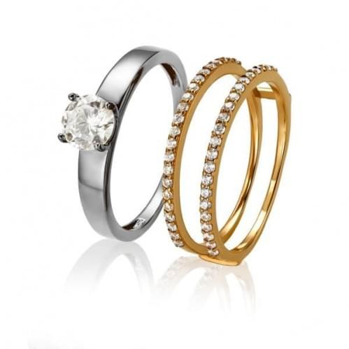 Золотое кольцо с цирконием КВ1174Ки