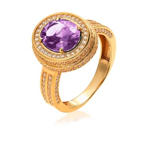 Золотое кольцо с сапфиром КВ1184.10509н