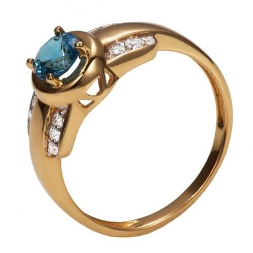 Золотое кольцо с цирконием КВ1197и