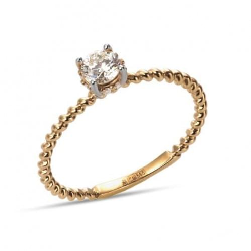 Золотое кольцо с цирконием КВ1198и