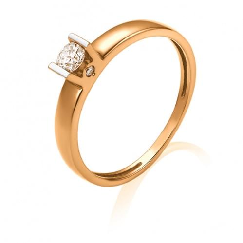 Золотое кольцо с бриллиантом КВ1203.00100н