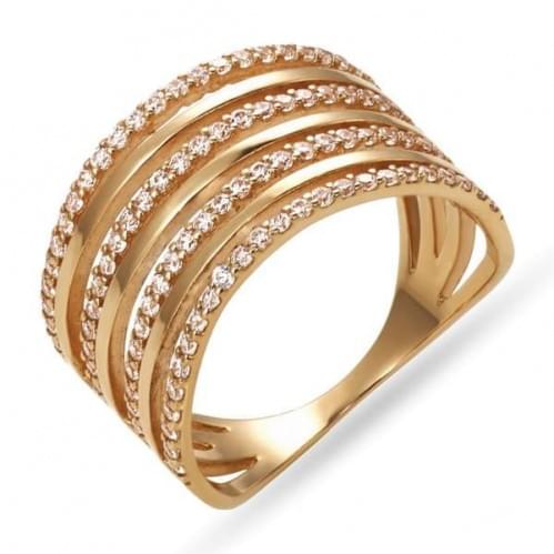 Золотое кольцо с цирконием КВ1205и