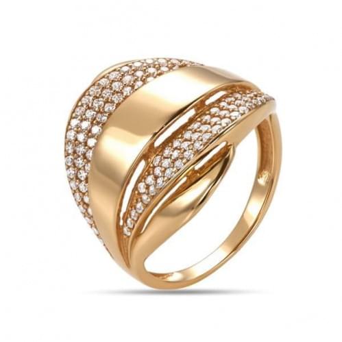 Золотое кольцо с цирконием КВ1207и
