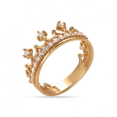 Золотое кольцо с цирконием КВ1208и