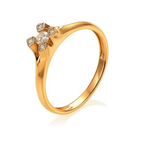 Золотое кольцо с бриллиантом КВ1219(2).00100н