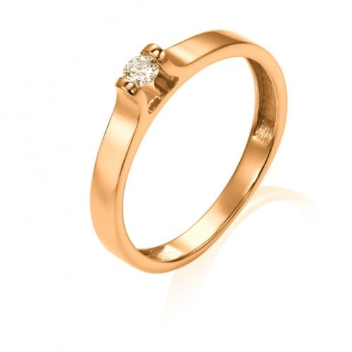 Золотое кольцо с бриллиантом КВ1222.00100н